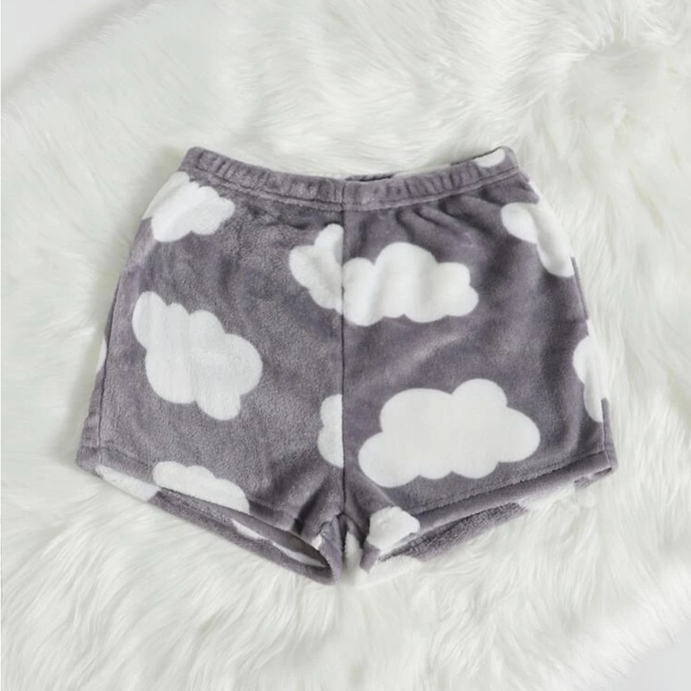 Fluffy Cloud Design Soft and Stretchy PJ Shorts NWOT
